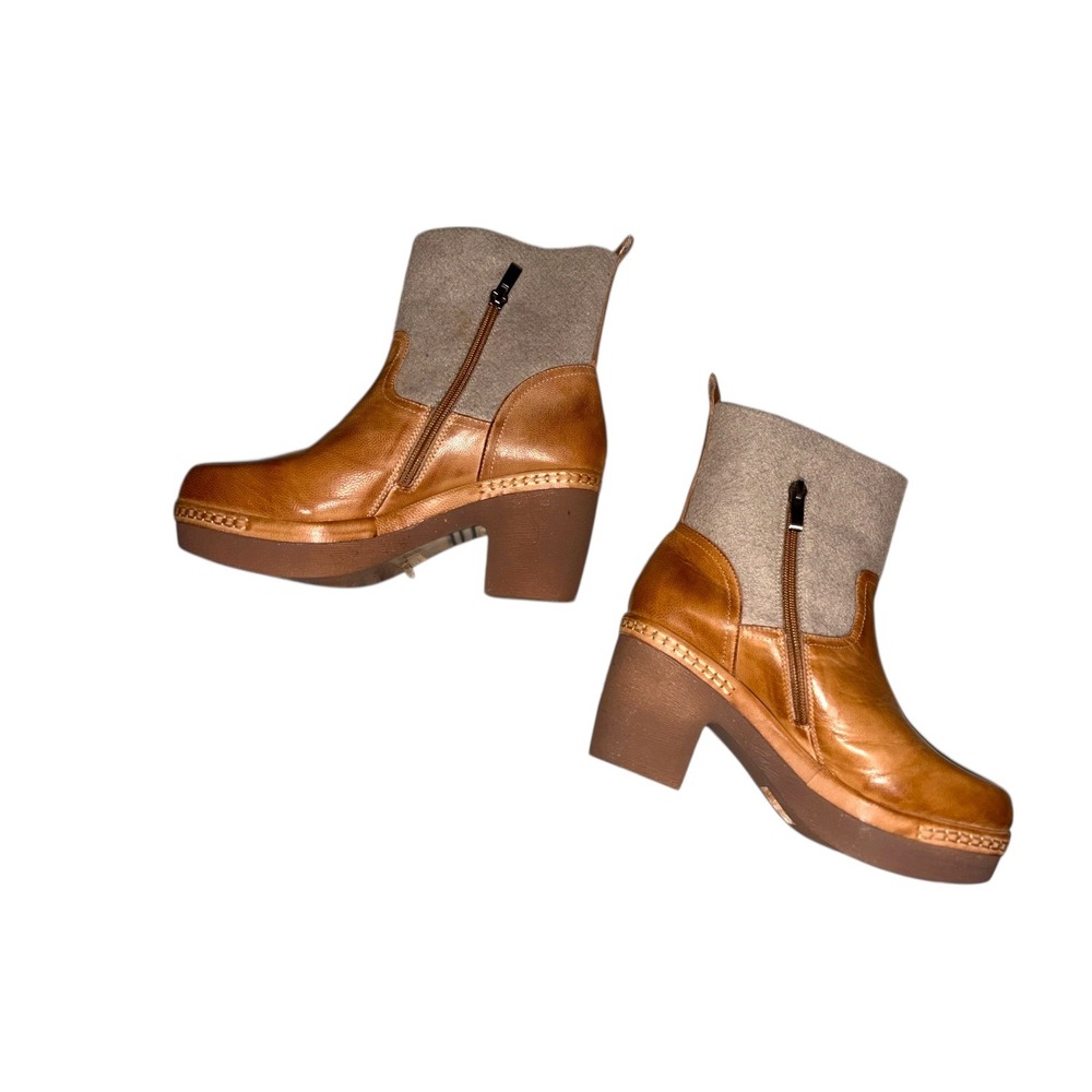 Sundance Antelope Sato‎ Booties sz 7 Gorgeous!! Color  Cognac/Beige - Picture 2 of 9